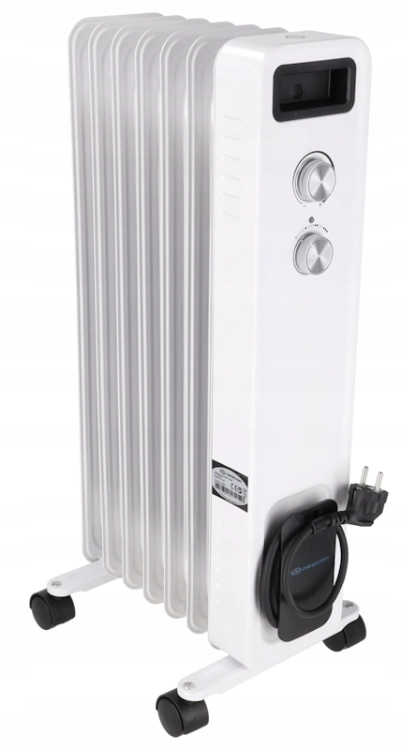 GRZEJNIK ELEKTRYCZNY OLEJOWY TERMOSTAT 1500W 7 ŻEBER ENERGOOSZCZĘDNY MOCNY