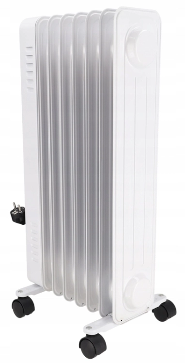 GRZEJNIK ELEKTRYCZNY OLEJOWY TERMOSTAT 1500W 7 ŻEBER ENERGOOSZCZĘDNY MOCNY