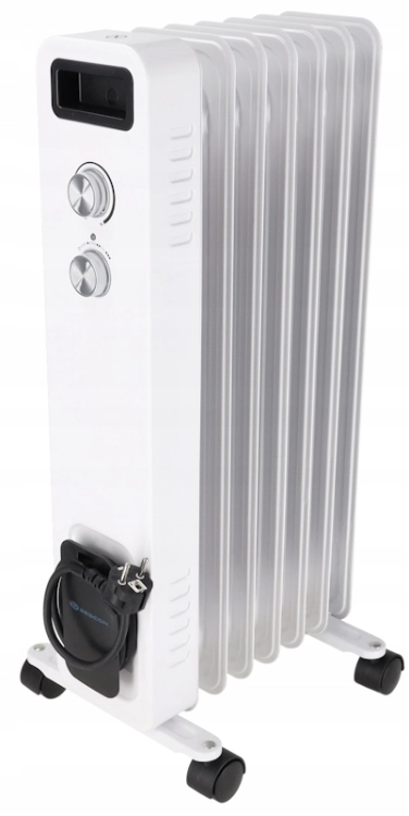 GRZEJNIK ELEKTRYCZNY OLEJOWY TERMOSTAT 1500W 7 ŻEBER ENERGOOSZCZĘDNY MOCNY
