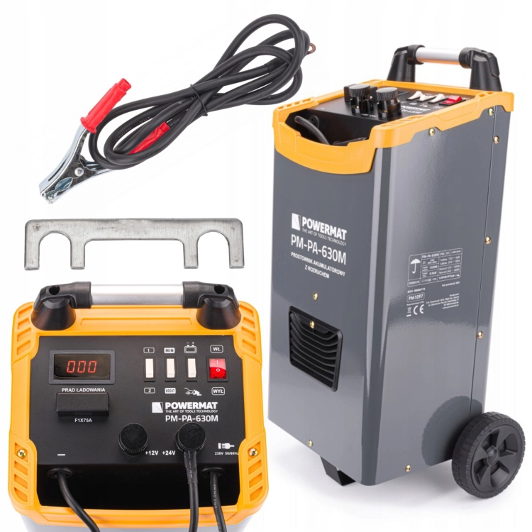 PROSTOWNIK AKUMULATOROWY Z ROZRUCHEM 600A 12/24V DO BUSA TIRA CIĄGNIKA LCD