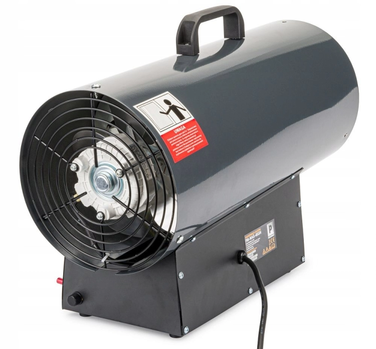 NAGRZEWNICA GAZOWA DMUCHAWA TERMOSTAT 45 KW LCD PIECYK FARELKA REGULACJA