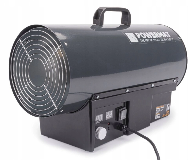 NAGRZEWNICA GAZOWA DMUCHAWA TERMOSTAT 45 KW LCD PIECYK FARELKA REGULACJA