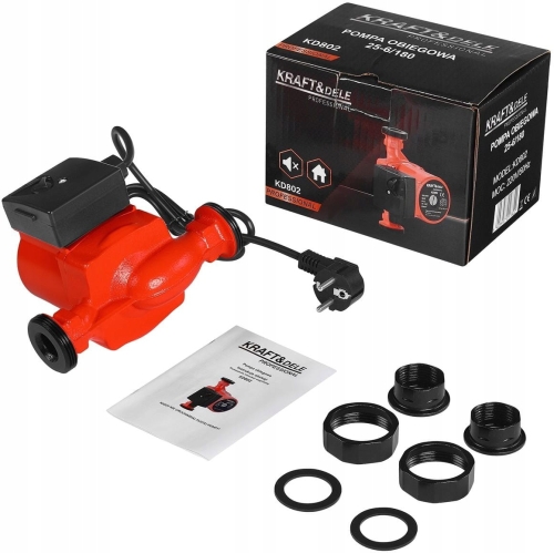 KRAFTDELE POMPA OBIEGOWA 25-6/180 DO 6M 58LMIN 230V ZŁĄCZKI USZCZELKI KD802