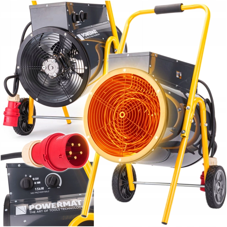 NAGRZEWNICA ELEKTRYCZNA DMUCHAWA FARELKA 15KW 400V POWERMAT PM-NAG-15EN