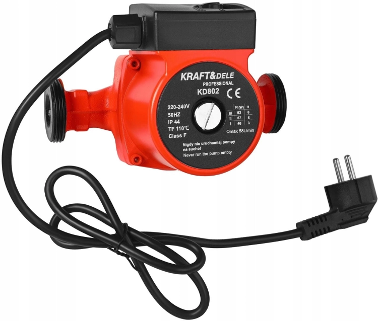 KRAFTDELE POMPA OBIEGOWA 25-6/180 DO 6M 58LMIN 230V ZŁĄCZKI USZCZELKI KD802