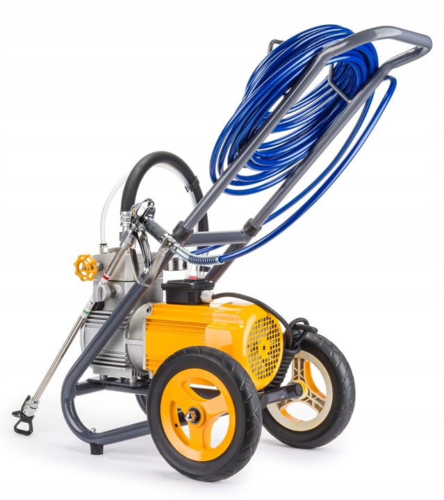 AGREGAT MALARSKI PISTOLET HYDRODYNAMICZNY 1500W + DYSZE +WĄŻ + PRZEDŁUŻKA