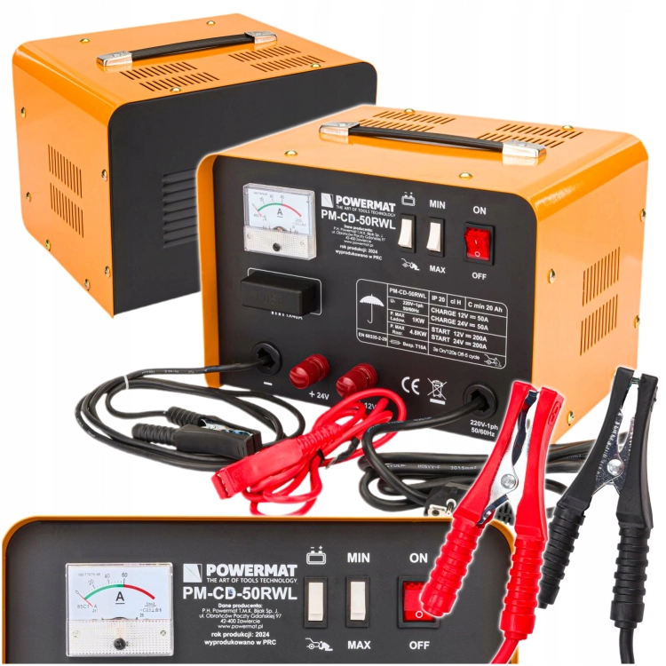 PROSTOWNIK AKUMULATOROWY 12/24V Z ROZRUCHEM 50RWLROZRUCH 200A PM-CD-50RWL
