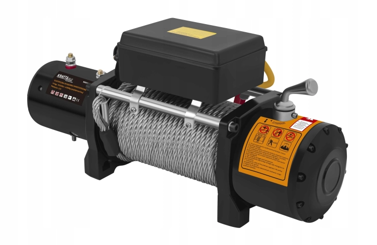 ELEKTRYCZNA WCIĄGARKA WYCIĄGARKA SAMOCHODOWA 4700W 4310KG 12V HAK LINA STAL
