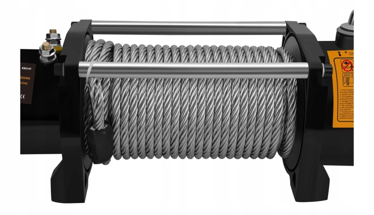 ELEKTRYCZNA WCIĄGARKA WYCIĄGARKA SAMOCHODOWA 4700W 4310KG 12V HAK LINA STAL