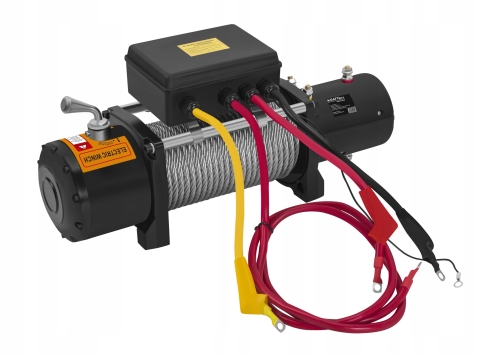 ELEKTRYCZNA WCIĄGARKA WYCIĄGARKA SAMOCHODOWA 4500W 3629KG 12V HAK LINA STAL
