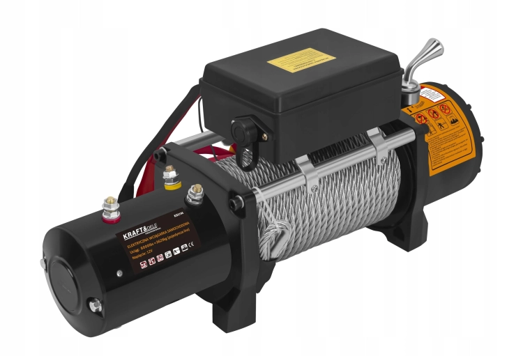 ELEKTRYCZNA WCIĄGARKA WYCIĄGARKA SAMOCHODOWA 4500W 3629KG 12V HAK LINA STAL
