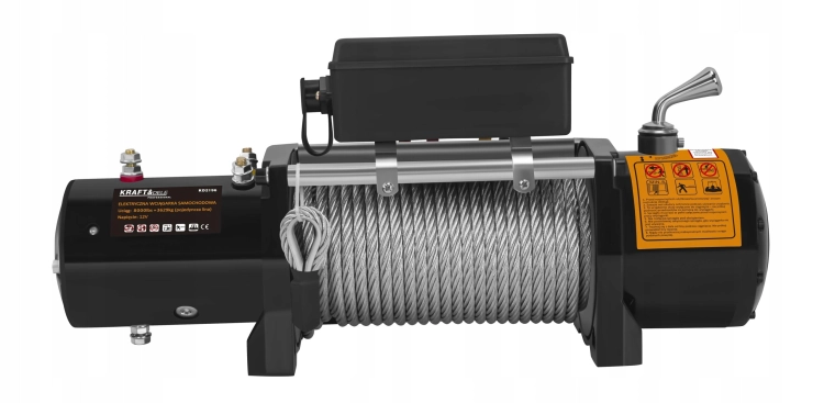 ELEKTRYCZNA WCIĄGARKA WYCIĄGARKA SAMOCHODOWA 4500W 3629KG 12V HAK LINA STAL