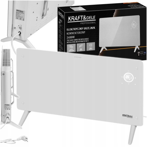 ELEKTRYCZNY GRZEJNIK KONWEKTOROWY 2400W WI-FI 15-50°C TRYB ECO ANTI-FROST
