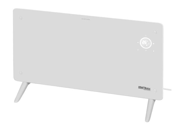 ELEKTRYCZNY GRZEJNIK KONWEKTOROWY 2400W WI-FI 15-50°C TRYB ECO ANTI-FROST