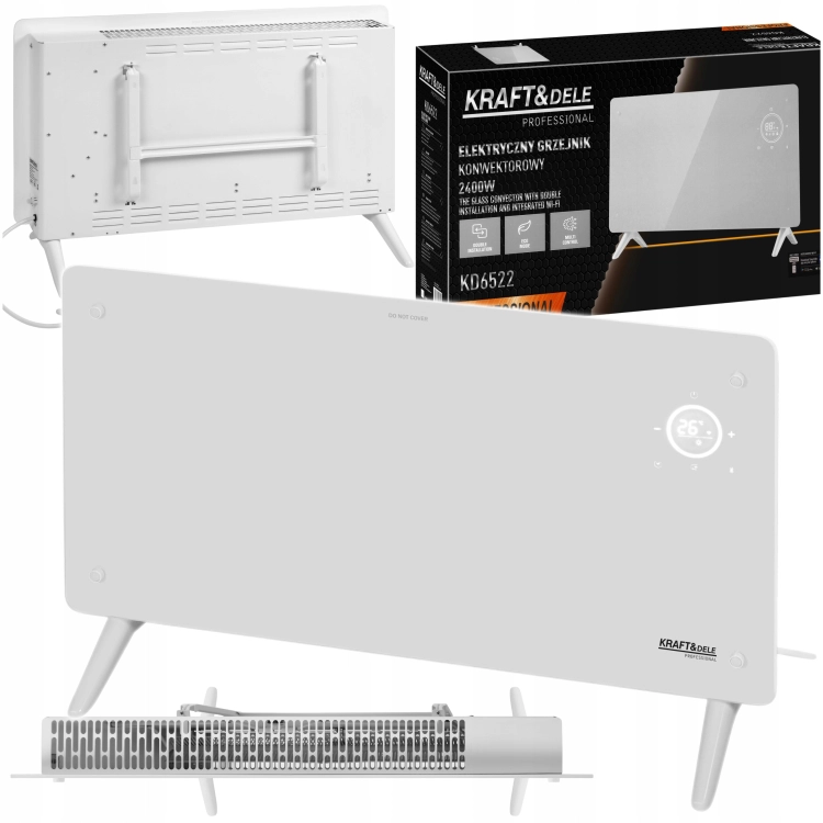 ELEKTRYCZNY GRZEJNIK KONWEKTOROWY 2400W WI-FI 15-50°C TRYB ECO ANTI-FROST