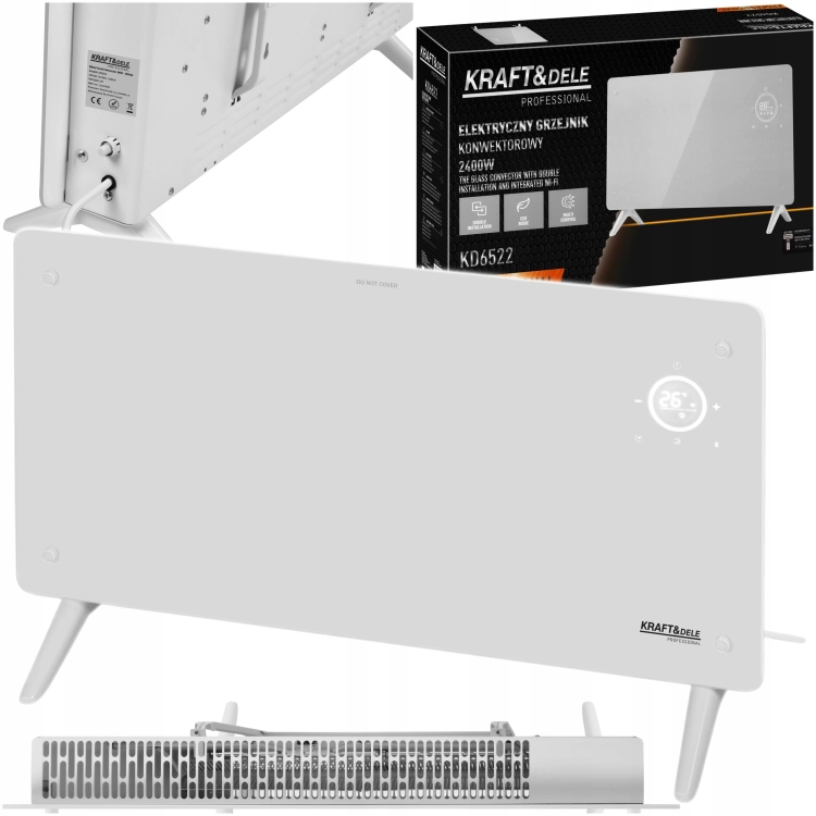 ELEKTRYCZNY GRZEJNIK KONWEKTOROWY 2400W WI-FI 15-50°C TRYB ECO ANTI-FROST
