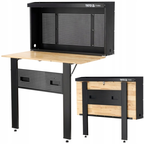STÓŁ ROBOCZY WARSZTATOWY GARAŻOWY SKŁADANY BLAT 120CM x 60CM UDŹWIG 135 KG