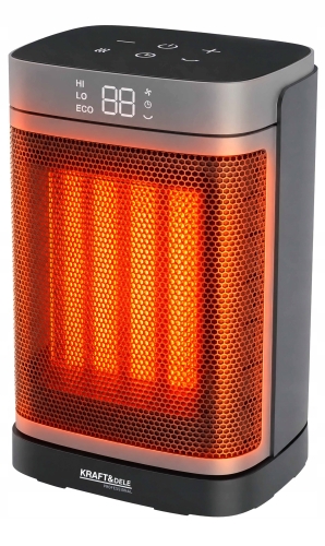 TERMOWENTYLATOR GRZEJNIK ELEKTRYCZNY 1000W/1500W WYŚWIETLACZ LED REGULACJA