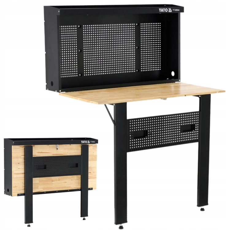 STÓŁ ROBOCZY WARSZTATOWY GARAŻOWY SKŁADANY BLAT 120CM x 60CM UDŹWIG 135 KG