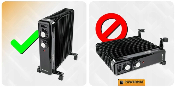 GRZEJNIK OLEJOWY ELEKTRYCZNY 2500W 11 ŻEBER KALORYFER MOCNY TERMOSTAT KÓŁKA
