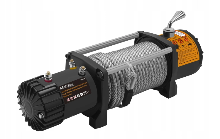 ELEKTRYCZNA WCIĄGARKA WYCIĄGARKA SAMOCHODOWA 5000W 5900KG 12V HAK LINA STAL
