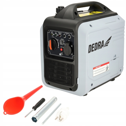 AGREGAT PRĄDOTWÓRCZY INWERTOROWY CICHY GENERATOR PRĄDU 2KW 79CM3 DEDRA