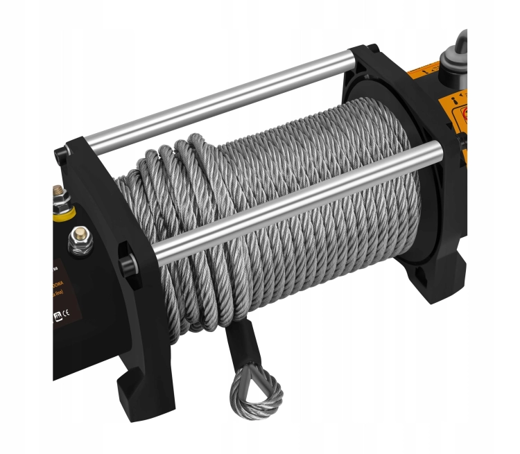 ELEKTRYCZNA WCIĄGARKA WYCIĄGARKA SAMOCHODOWA 5000W 5900KG 12V HAK LINA STAL