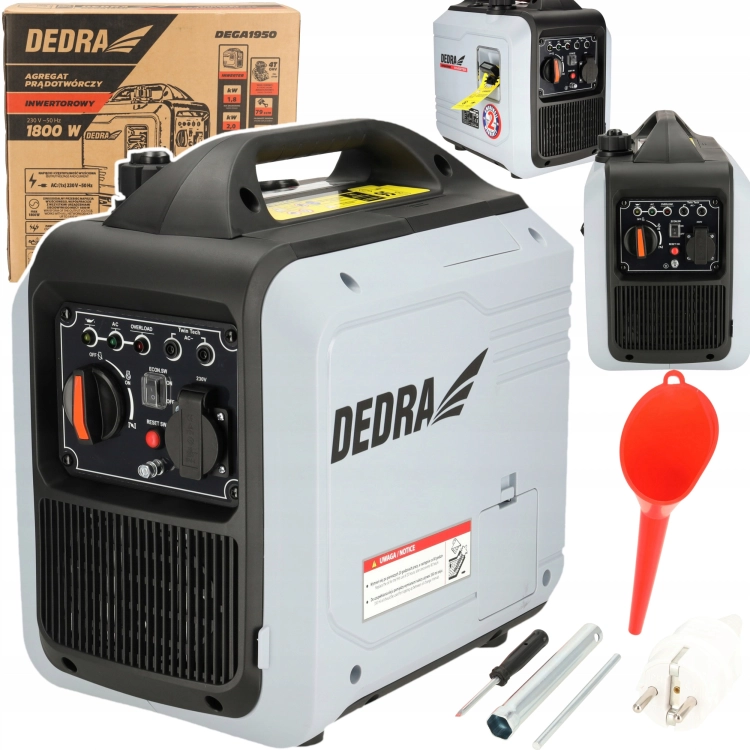 AGREGAT PRĄDOTWÓRCZY INWERTOROWY CICHY GENERATOR PRĄDU 2KW 79CM3 DEDRA
