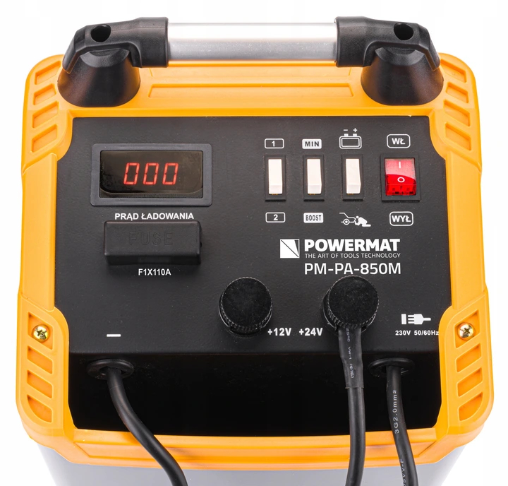 PROSTOWNIK SAMOCHODOWY Z ROZRUCHEM AKUMULATOROWY 850A 12/24V ROZRUCH MOCNY