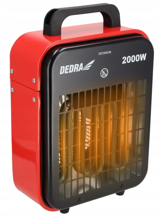 NAGRZEWNICA ELEKTRYCZNA DEDRA FARELKA GRZEJNIK TERMOSTAT 2000W 230V