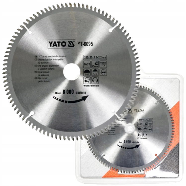 YATO TARCZA WIDIOWA TNĄCA PIŁA TARCZOWA DO ALUMINIUM 250x30x100 YT-6095