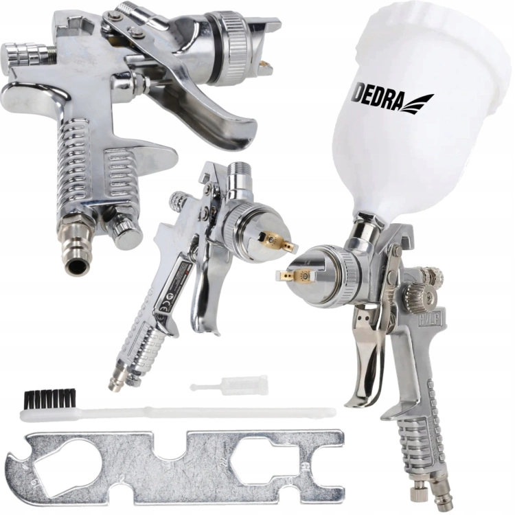 PISTOLET LAKIERNICZY HVLP PNEUMATYCZNY NATRYSKOWY GÓRNY ZBIORNIK DEDRA