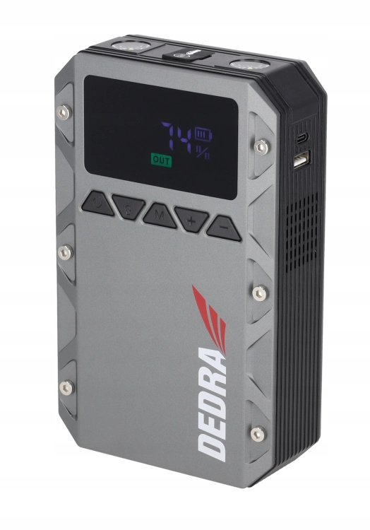 URZĄDZENIE ROZRUCHOWE BOOSTER 12V KOMPRESOR SAMOCHODOWY POWERBANK 12000MAH