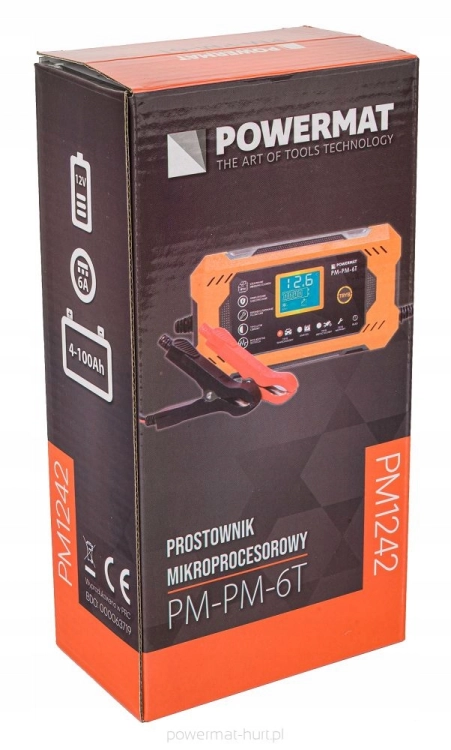 PROSTOWNIK AKUMULATOROWY MIKROPROCESOROWY 12V SAMOCHODOWY 6A ŁADOWARKA HIT