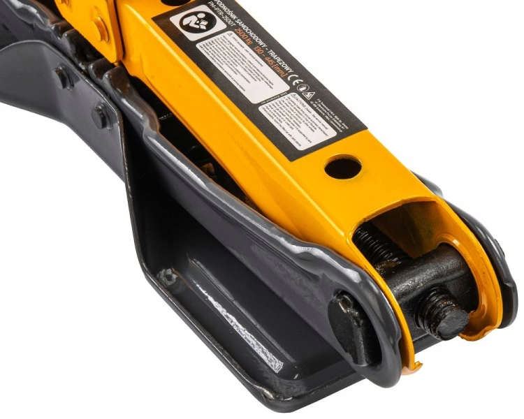 PODNOŚNIK TRAPEZOWY 2,5T 130-445mm + GUMA AKCESORIA KLUCZ NASADKI PTR-2500T