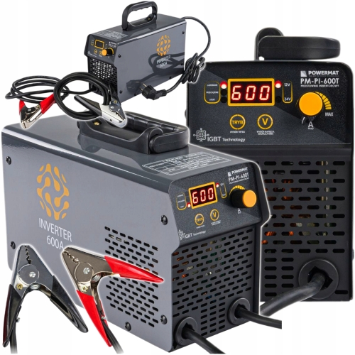 PROSTOWNIK AKUMULATOROWY INWERTOROWY Z ROZRUCHEM 600A 12/24 V ŁADOWARKA 80A