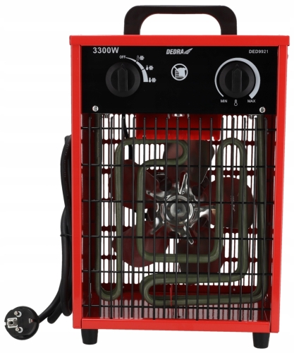 NAGRZEWNICA ELEKTRYCZNA 3,3KW FARELKA TERMOSTAT REGULACJA TEMPERATURY 230V
