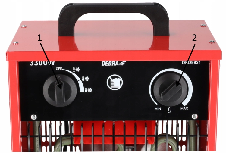 NAGRZEWNICA ELEKTRYCZNA 3,3KW FARELKA TERMOSTAT REGULACJA TEMPERATURY 230V