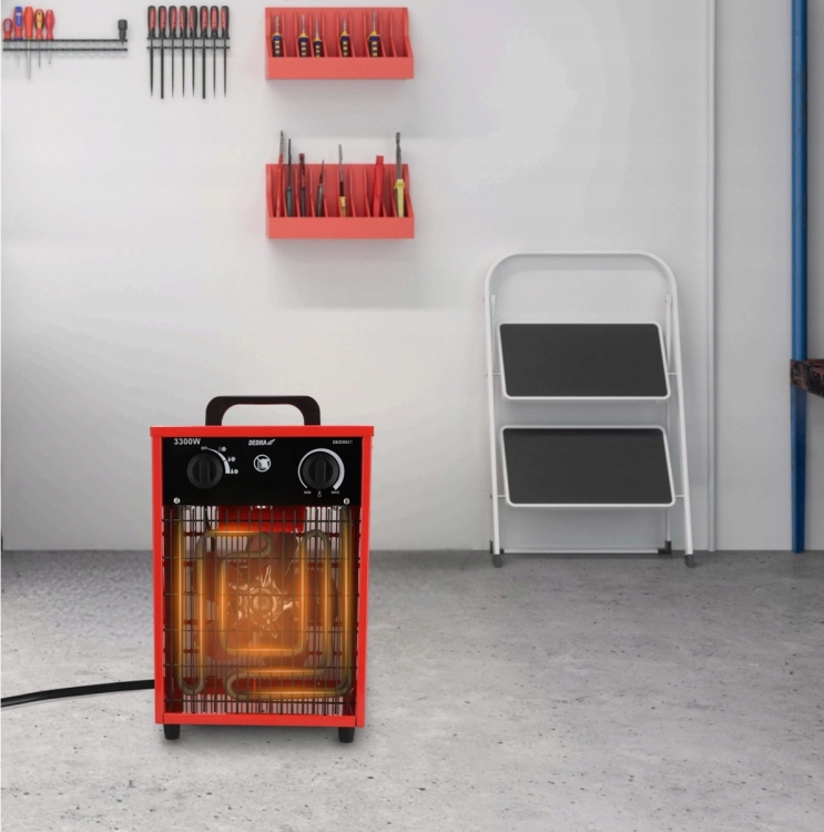 NAGRZEWNICA ELEKTRYCZNA 3,3KW FARELKA TERMOSTAT REGULACJA TEMPERATURY 230V