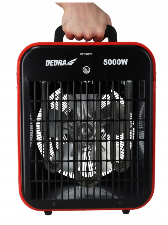 NAGRZEWNICA ELEKTRYCZNA DEDRA FARELKA DMUCHAWA GRZEJNIK TERMOSTAT 5 KW 400V