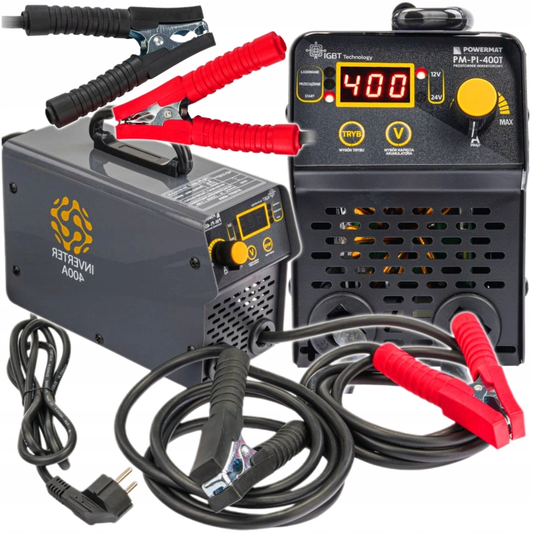 PROSTOWNIK AKUMULATOROWY INWERTOROWY Z ROZRUCHEM 400A 12/24 V ŁADOWARKA 40A