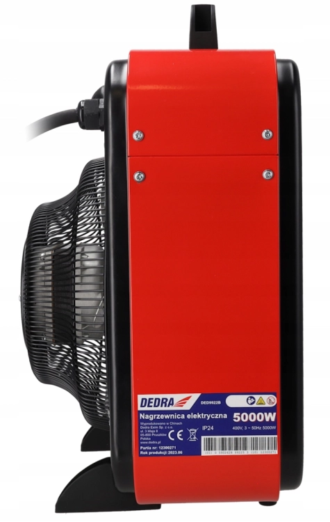 NAGRZEWNICA ELEKTRYCZNA DEDRA FARELKA DMUCHAWA GRZEJNIK TERMOSTAT 5 KW 400V