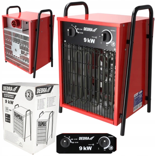 NAGRZEWNICA ELEKTRYCZNA 9,0KW FARELKA TERMOSTAT REGULACJA TEMPERATURY 400V