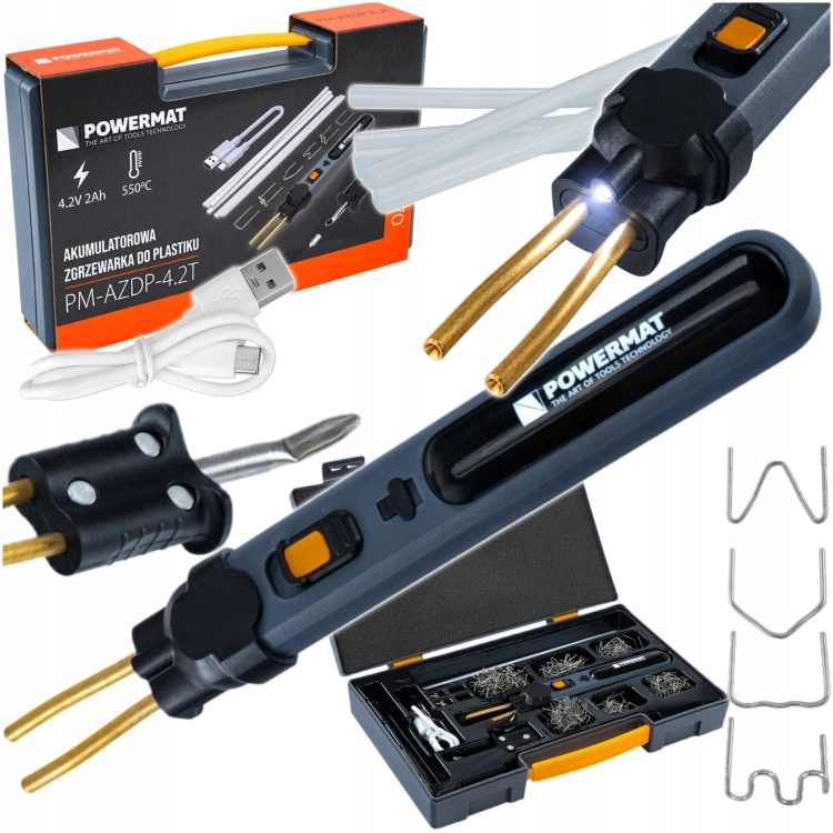 ZGRZEWARKA DO PLASTIKU AKUMULATOROWA +ZSZYWKI 300el WALIZKA PM-AZDP-4.2T