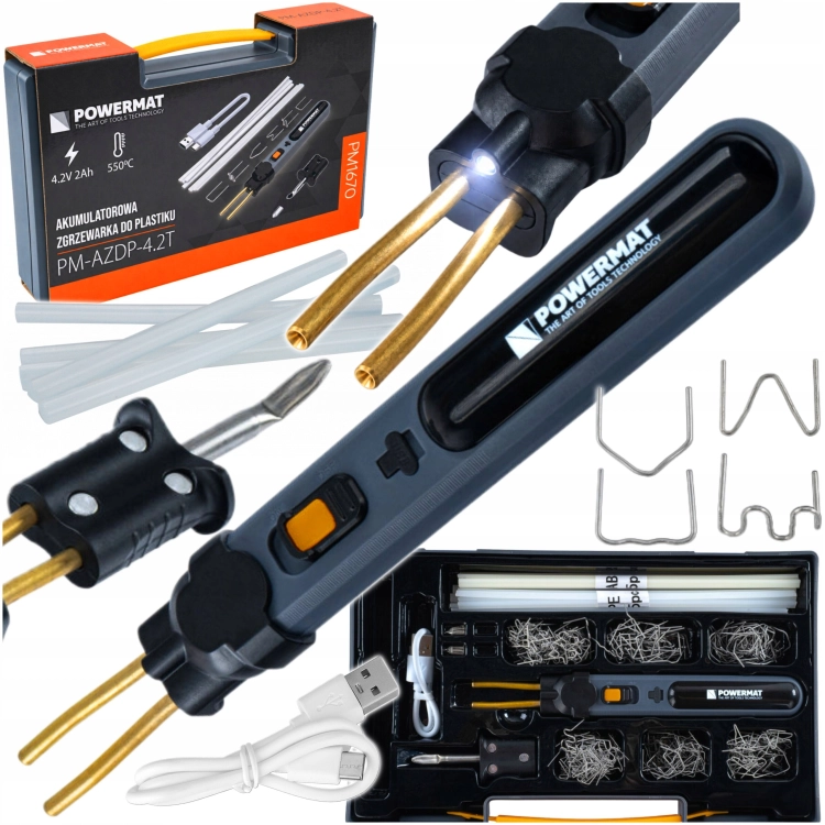 ZGRZEWARKA DO PLASTIKU AKUMULATOROWA +ZSZYWKI 300el WALIZKA PM-AZDP-4.2T