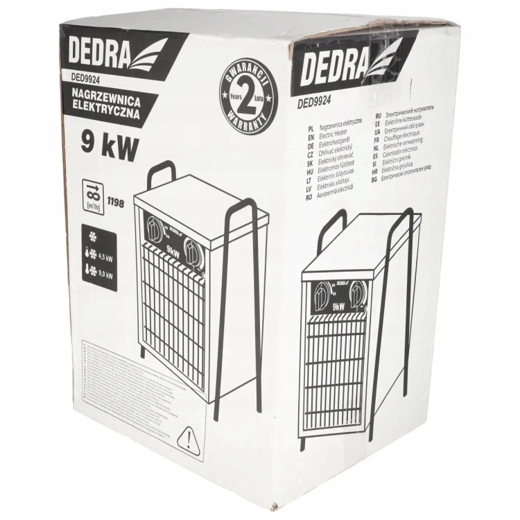 NAGRZEWNICA ELEKTRYCZNA 9,0KW FARELKA TERMOSTAT REGULACJA TEMPERATURY 400V