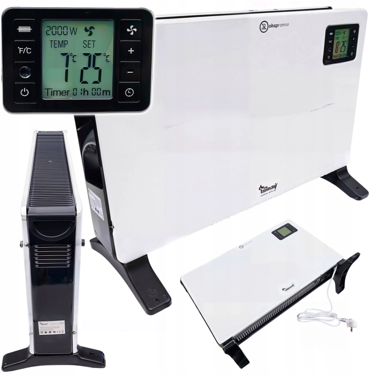 GRZEJNIK ELEKTRYCZNY KONWEKTOROWY ENERGOOSZCZĘDNY TIMER BEZPIECZNY LCD