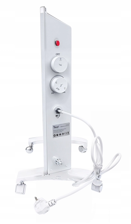 GRZEJNIK ELEKTRYCZNY ALUMINIOWY KONWEKTOROWY MOCNY 1750W ŚCIENNY +KÓŁKA 2W1