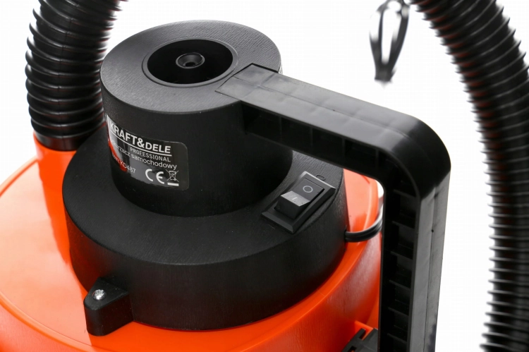 KRAFT&amp;DELE ODKURZACZ SAMOCHODOWY POMPKA DO MATERACY 12V 155W +NASADKI KD487