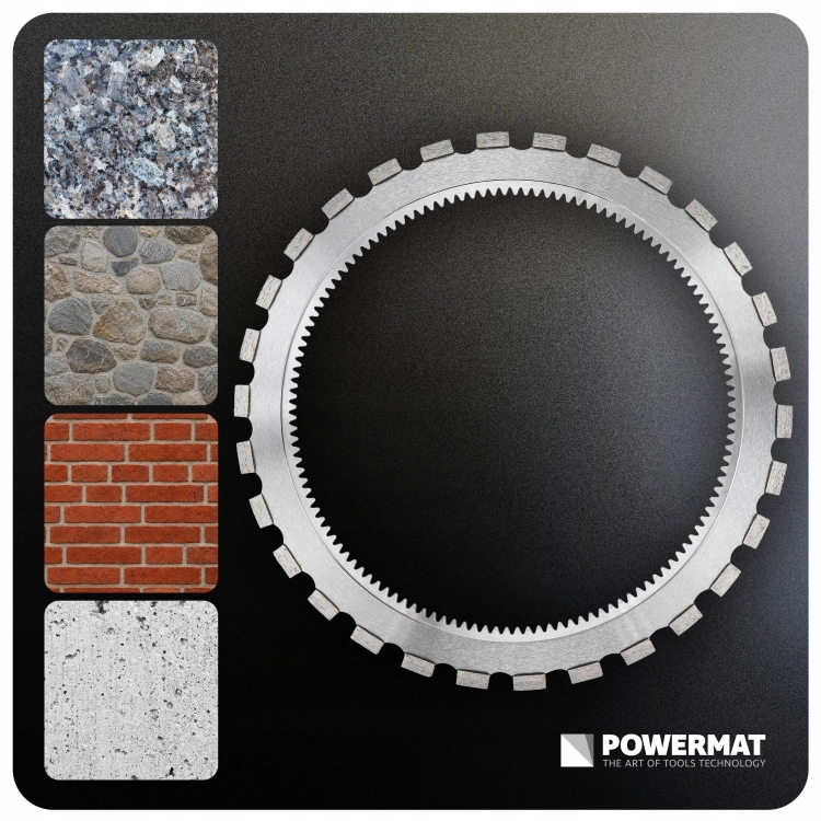 TARCZA PIERŚCIENIOWA DO PIŁY OSTRZE TNĄCE BETONU KAMIENIA CEGŁY 315x410mm
